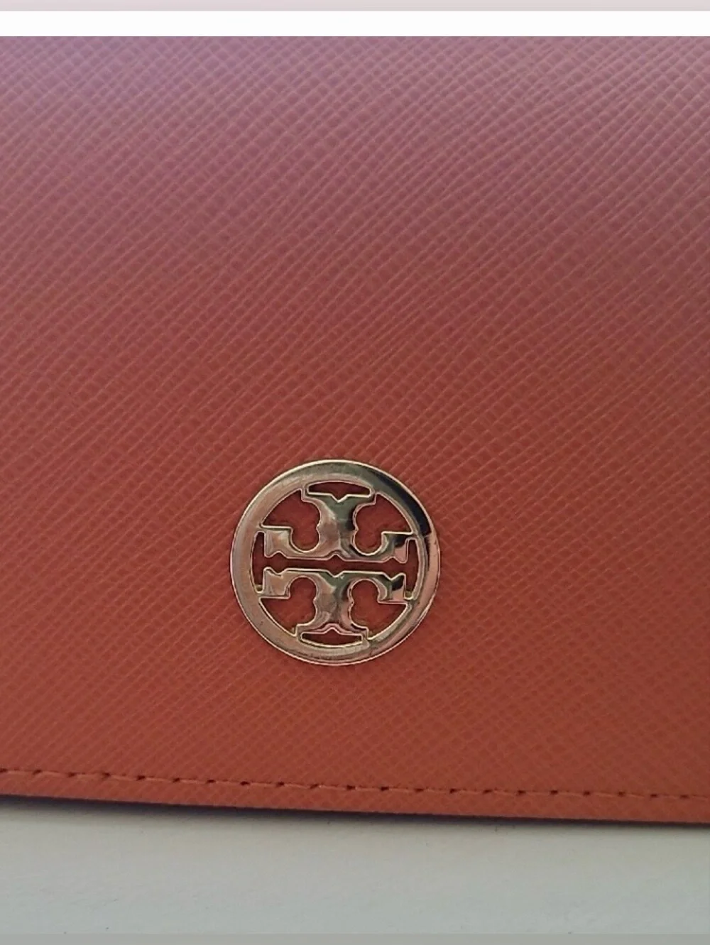 Tory Burch Coral Leather Sunglass Case